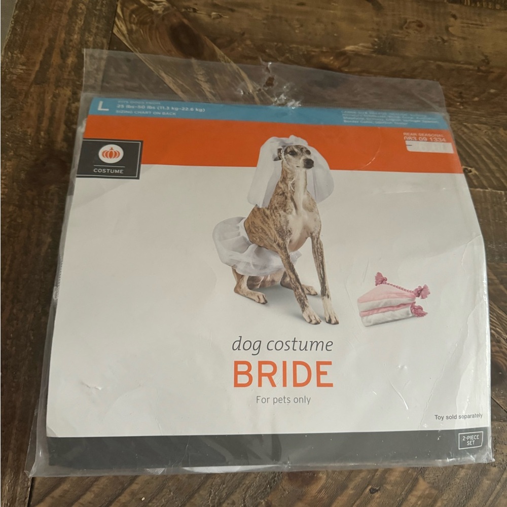 Halloween Dog Costume Bride Size Large 25 - 50 lbs 11.3 -22.6 kg Dress Up Outfit